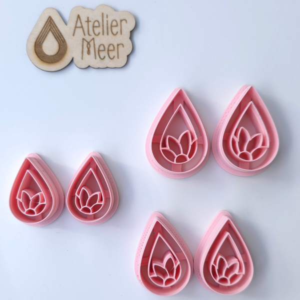Klei cutter uitsteekvorm ~ Droppe floral