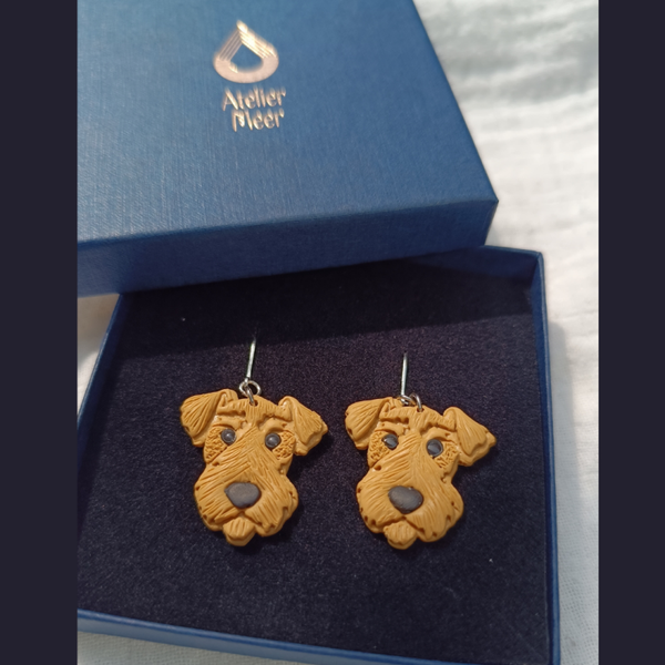 Airedale terrier ~ oorbellen