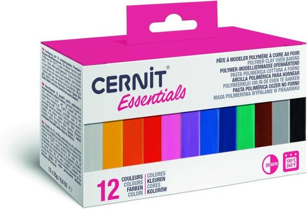 DIY polymeerklei ~ Cernit set 12 kleuren