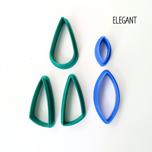 Klei cutters uitsteekvormen ~ set ELEGANT