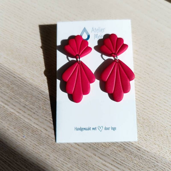 Skall schelp oorbellen ~ kleur naar keuze