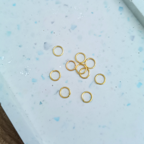 jumpring 6mm goudkleurig | gesloten splitring