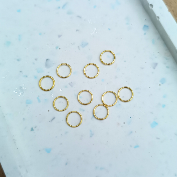 jumpring 7mm goudkleurig | gesloten splitring