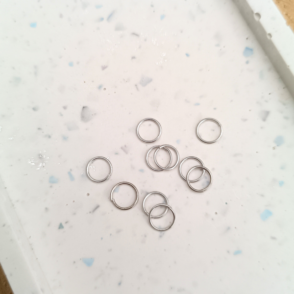 jumpring 7mm zilverkleurig | gesloten splitring