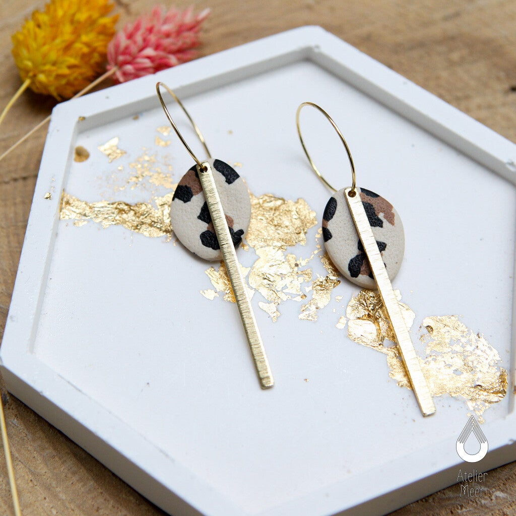 Oy & messing staafje ~ luipaardprint