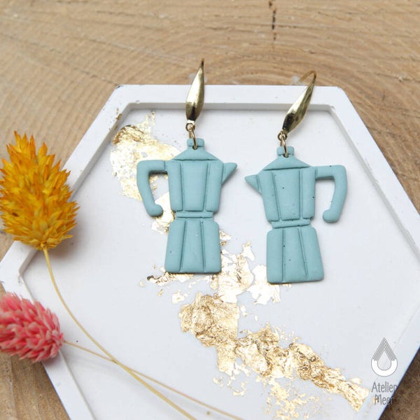 Espressomaker (Bialetti) ~ mint oorbellen