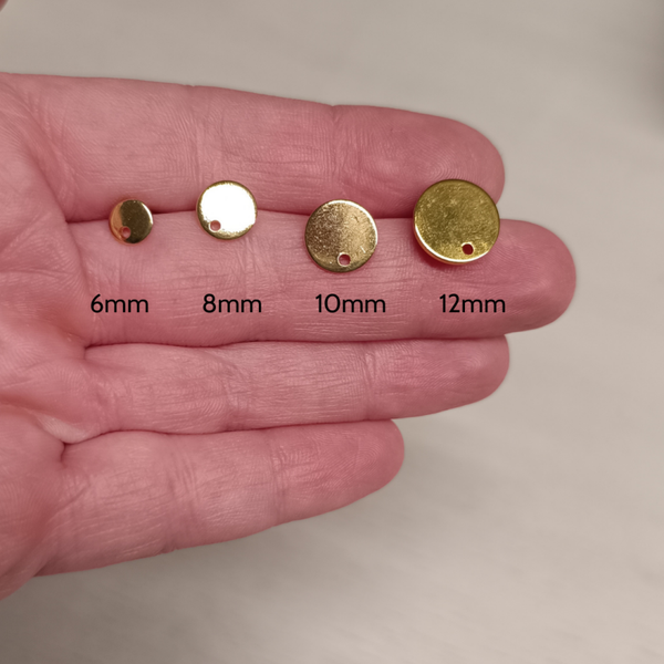 Rondje in goudkleurig stainless steel ~ DIY oorbellen