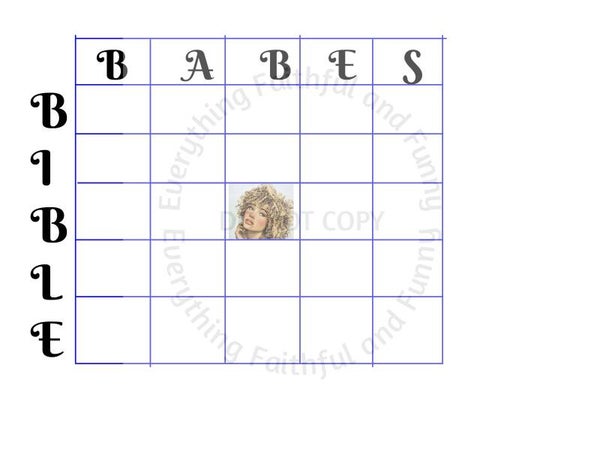 Bible Babes game sheet