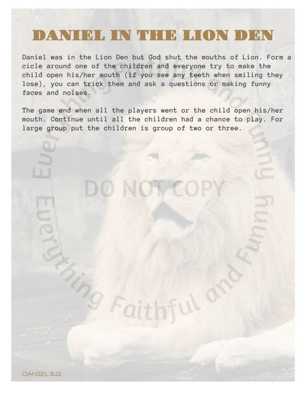 Daniel in the Lion Den