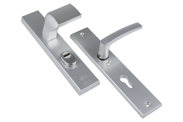 Voordeurgarnituur compleet recht PC72 SKG***® F1 alu