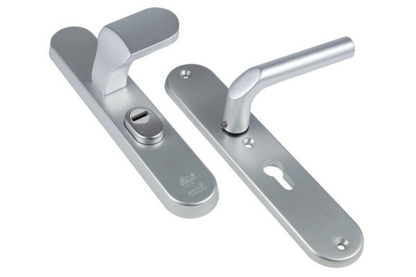 Voordeurgarnituur compleet ovaal PC92 SKG***® F1 alu