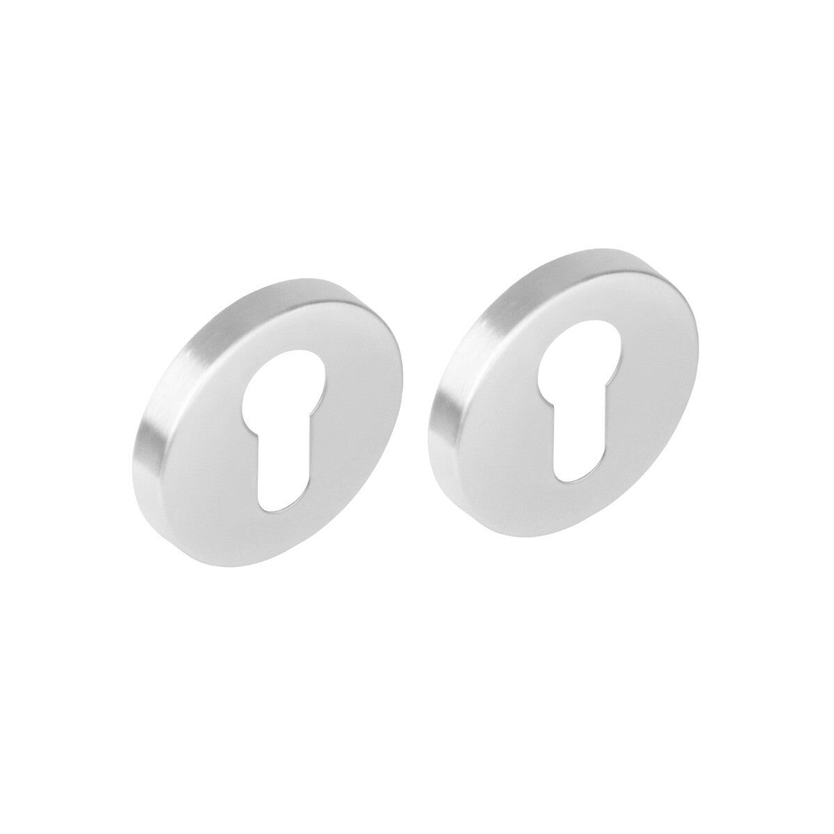 Cilinderrozetten verdekt ø53x8mm met nokken rvs