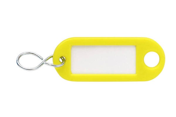 Sleutellabel geel