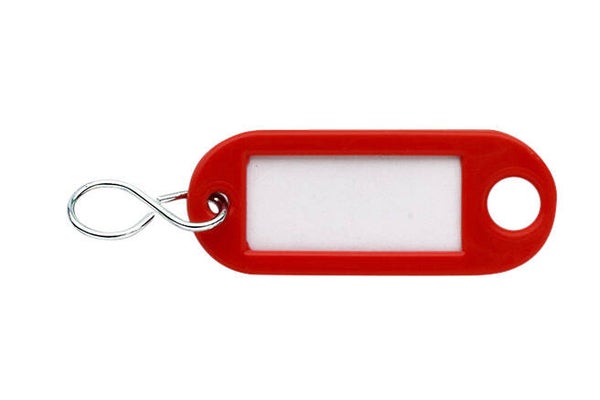 Sleutellabel rood