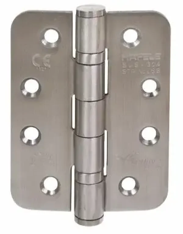 RVS Kogellagerscharnier 102 x 76 x 3 mm – Ronde Hoek (Vaste Pen) - per stuk