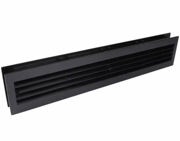 Badkamerrooster 2-delig 455 x 90 mm zwart