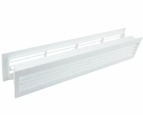 Badkamerrooster 2-delig 455 x 90 mm wit