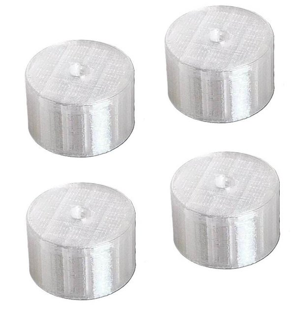 Mini verhogers kunststof rond 25mm - hoogte 30mm - zakje 4 stuks