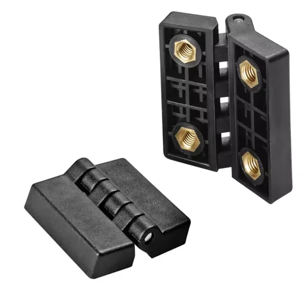 Opliggend scharnier PA 48x48 mm, 4x draadbus M6 - gegalvaniseerde scharnierpen