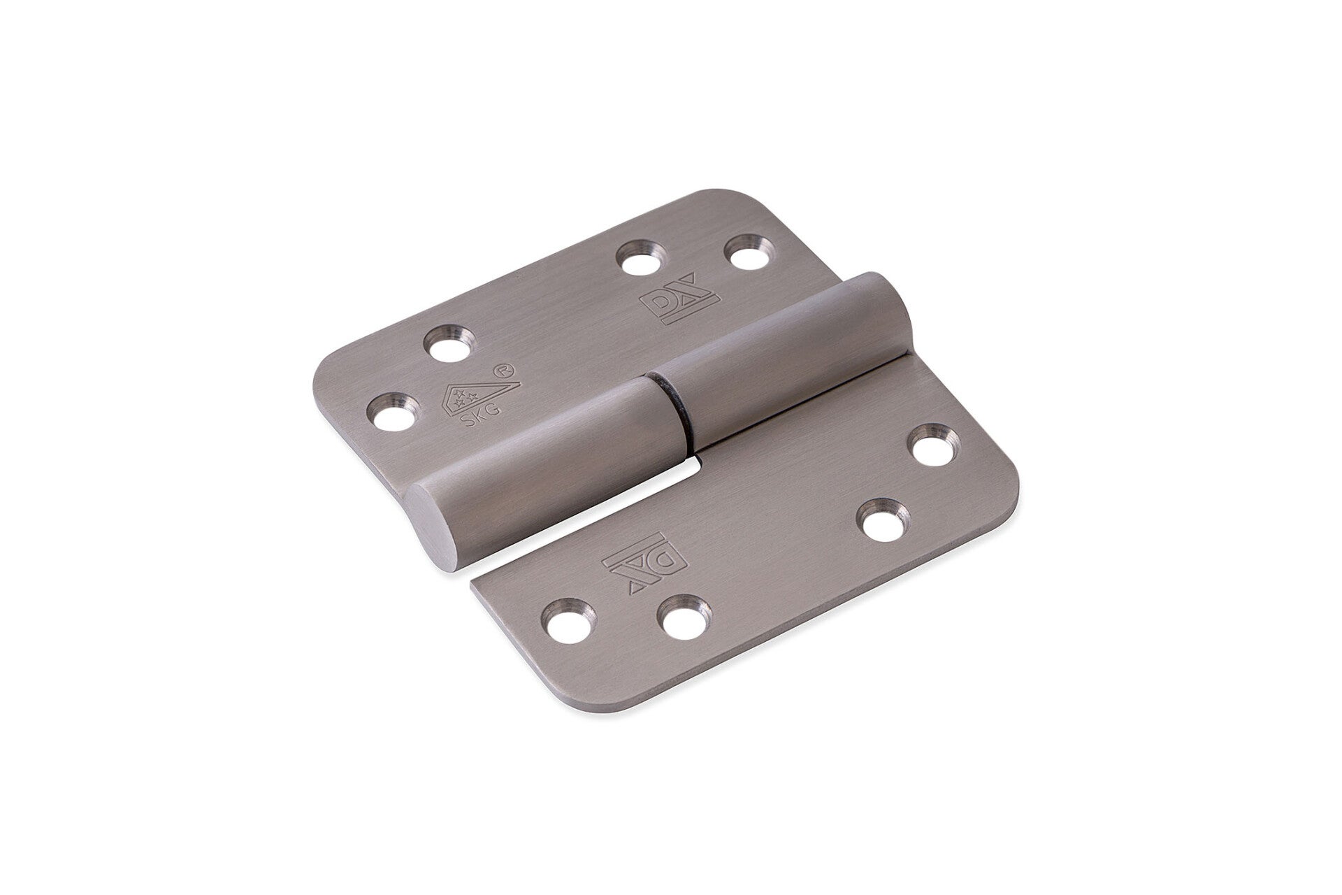 Kogelstiftpaumelle ronde hoeken 89x89 mm SKG***® RVS geborsteld Links - per stuk