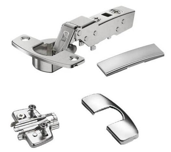 Scharnier Hettich Sensys 8645i, met geïntegreerde demping, met automatische sluiting, openingshoek 110°, vernikkeld en half opliggend - per set