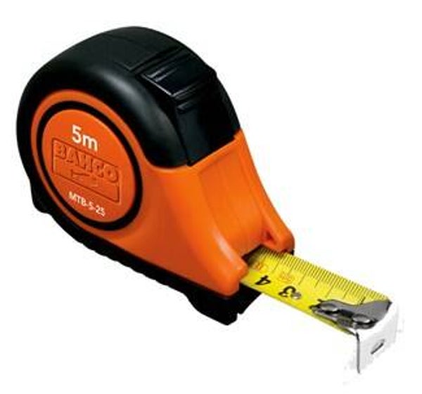 Bahco rolbandmaat magnetisch - 25 mm x 5 m - per stuk