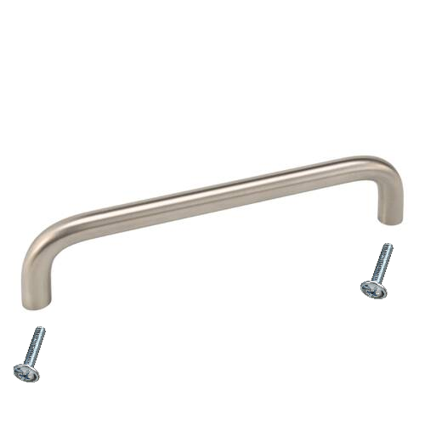 RVS greep boormaat 128mm - incl. boutjes M4x23mm - per stuk