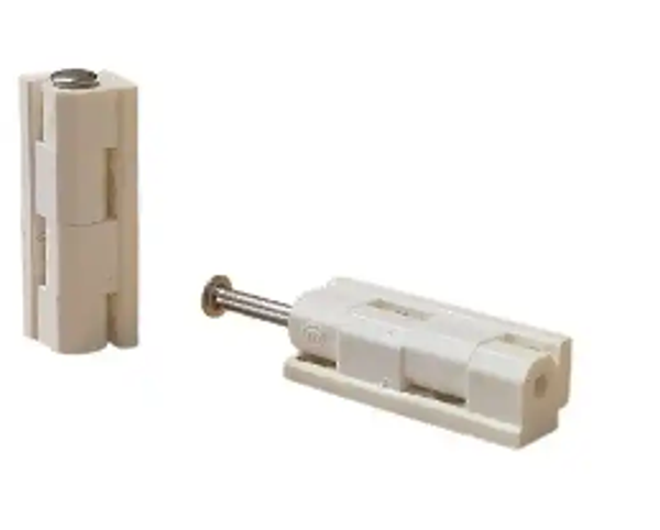 Kunststof scharnier / blokscharnier wit - hoogte 45mm - BPL - per stuk