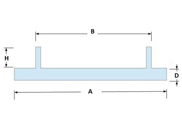 Insteekdop op maat - buitenmaat A = 20 t/m 40mm - zwart - per stuk