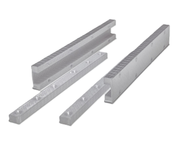 Kunststof paar geleiders 37x12mm - lade en kastgedeelte - 235mm - per paar