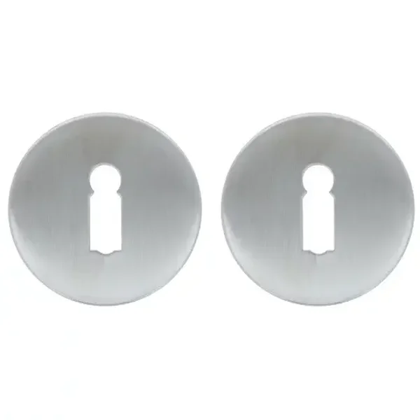 Sleutelplaatjes Modern rond  RVS mat geborsteld - per paar - Serie TS1