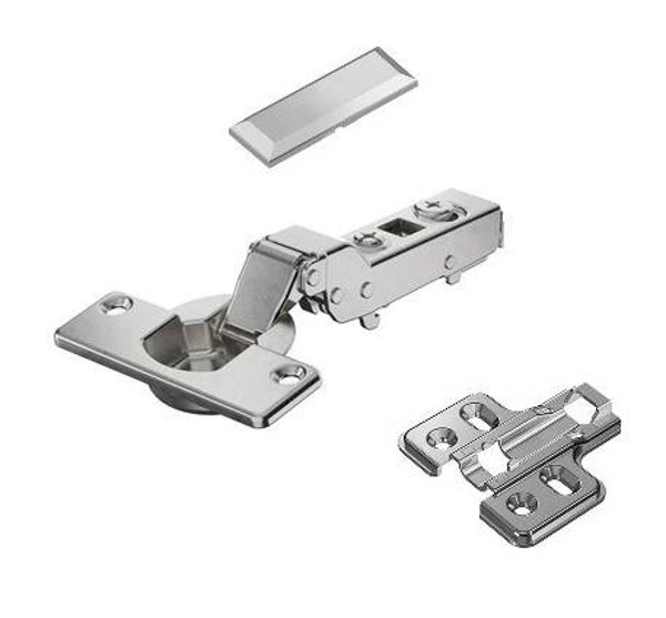 RVS scharnier Hettich Veosys met demping 105° - half opliggend - per set
