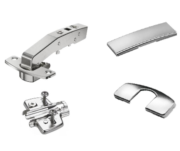 Hettich Sensys 8639i W90, met geïntegreerde demping, met automatische sluiting, 95°, vernikkeld - per set