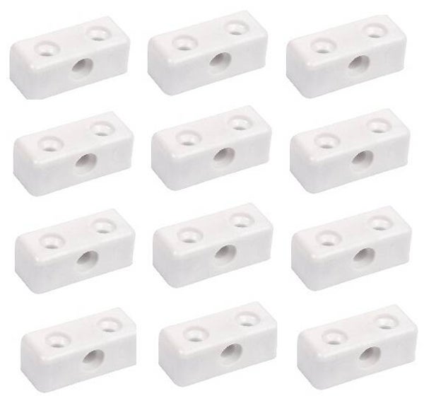 Hoekverbinder kunststof wit - 38x13x13mm - zakje 12 stuks
