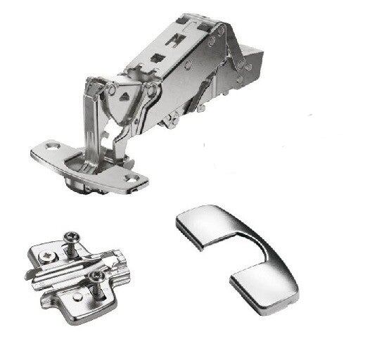 Groothoekscharnier opliggend Hettich Sensys 8657i, geïntegreerde demping, automatische sluiting, 165°, vernikkeld - per set
