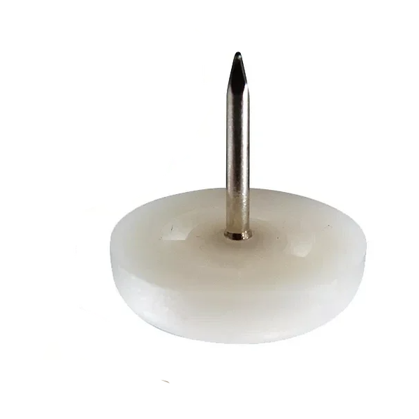 Glijnagel Rond 18 mm - hoogte 6mm naturel - zakje 4 stuks