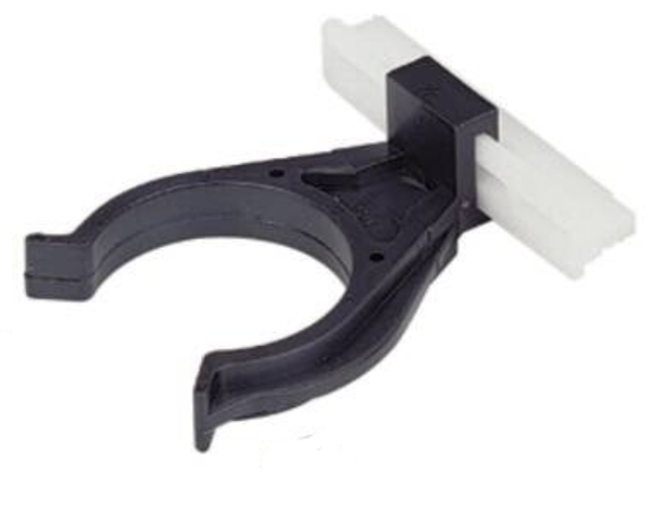 Plintbevestiging voor plaatsing in een groef -  voor poot 35mm - per stuk