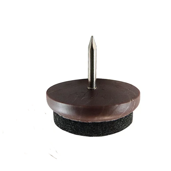 Glijnagel 20 mm Bruin met Hard Gestijfd Wolvilt - zakje 4 stuks