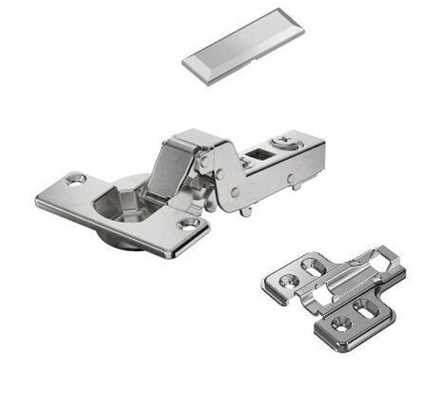 RVS scharnier Hettich Veosys met demping 105° - Inliggend - per set