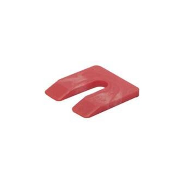 Uitvulplaatjes - 50 x 50 x 5 mm dik - kunststof - rood - per zak 25 stuks