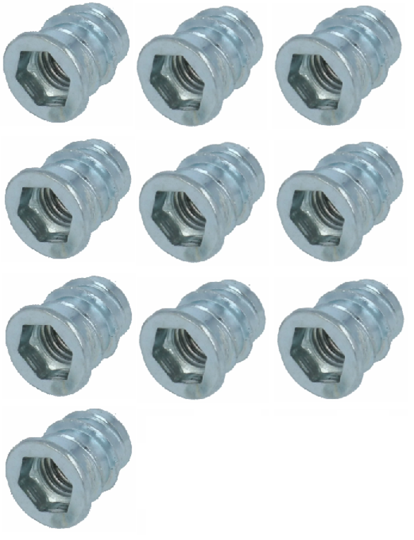 Inschroefmoer verzinkt M8x15mm - zakje 10 stuks
