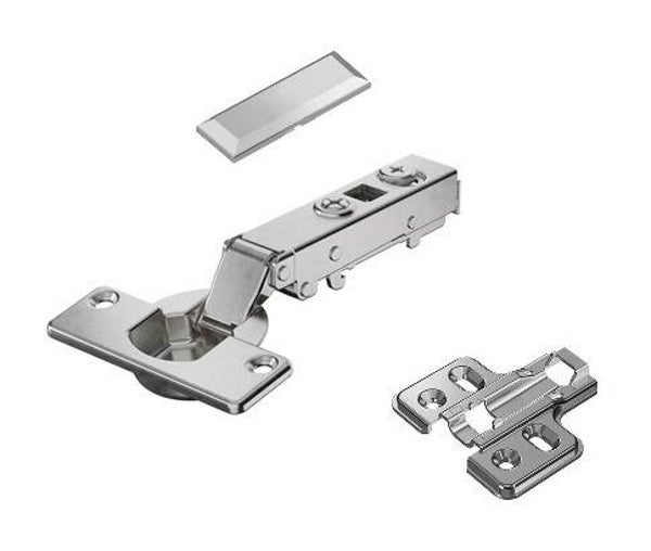 RVS scharnier Hettich Veosys met demping 105° - opliggend - per set