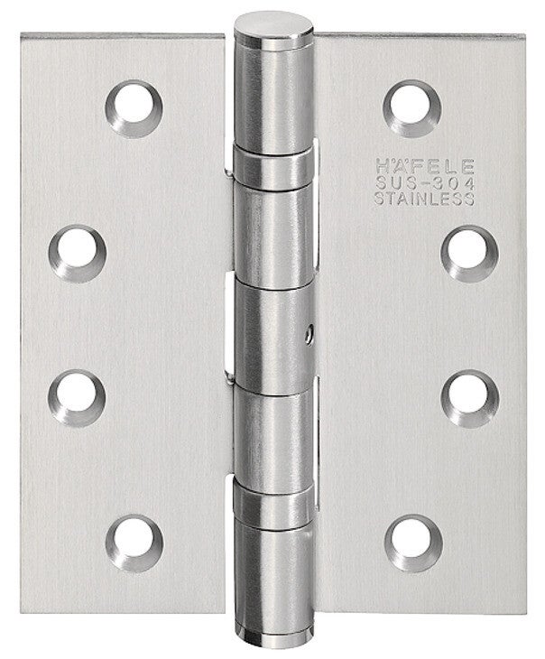 RVS kogellagerscharnier met vaste pen 102x76mm - per stuk