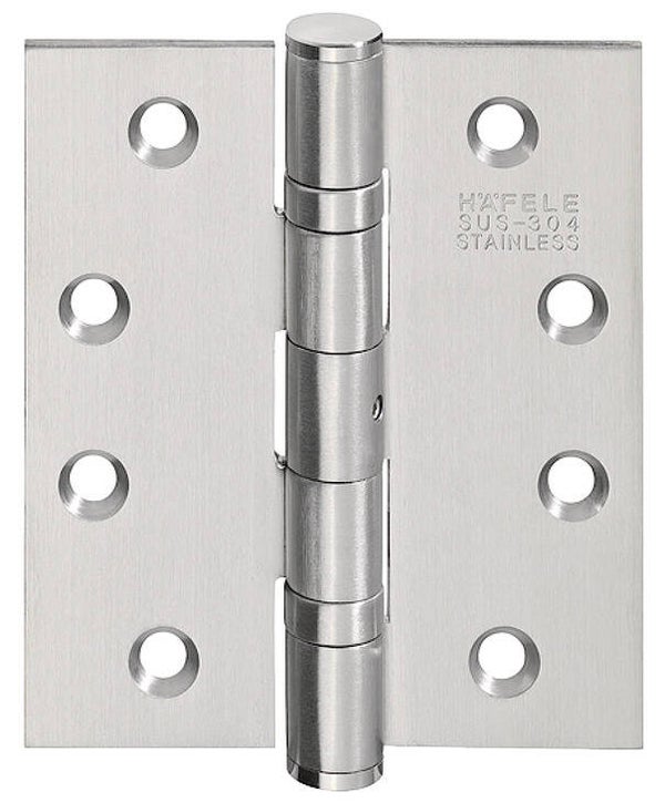 RVS kogellagerscharnier met vaste pen 102x89mm - per stuk