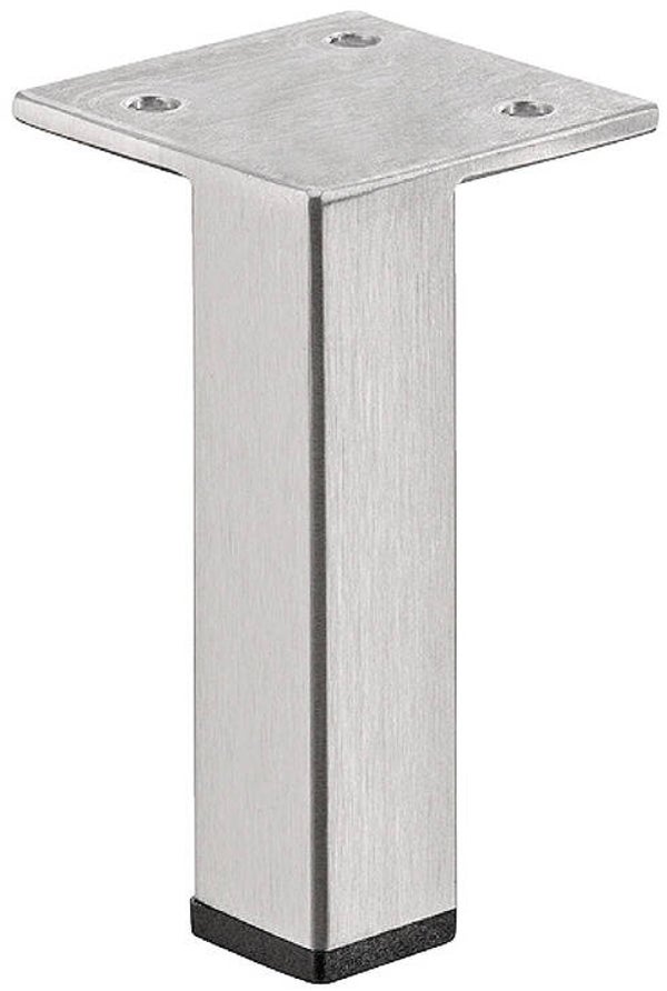Meubelpoot RVS 25x25mm - hoek montage - hoogte 80mm