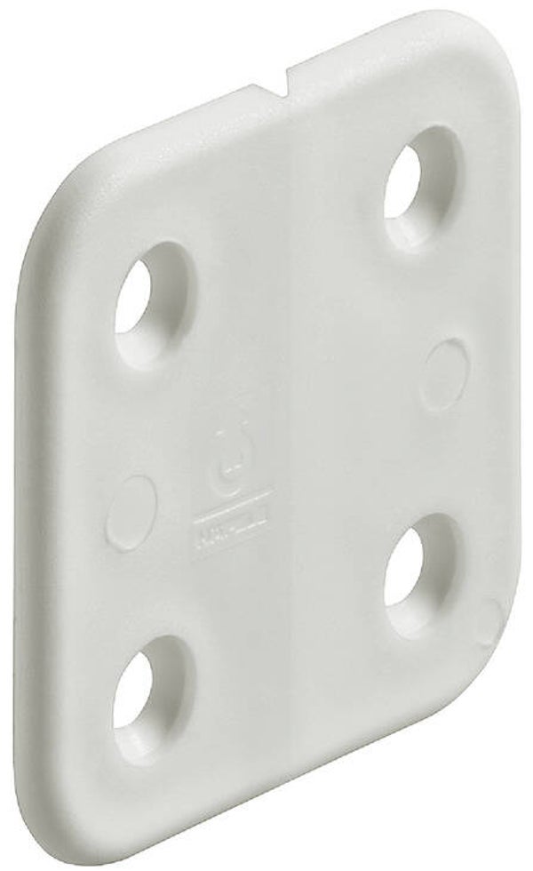 Kunststof scharnier 40x40mm wit
