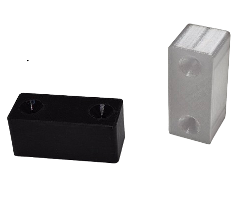Tafelverhoger kunststof rechthoek 40x80mm - hoogte 30mm