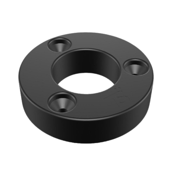 Tafelverhoger zwart - Hoogte 15mm - rond 60mm open - Type 3