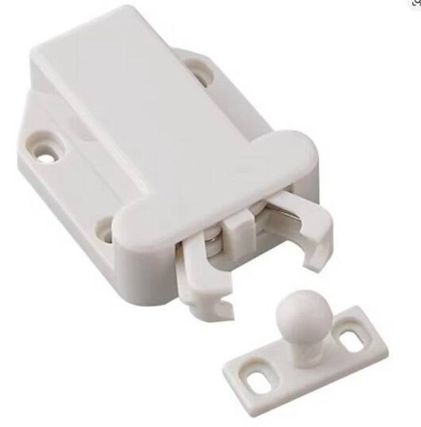Druksnapper wit - 68x33x18mm - met sluithaak - per stuk