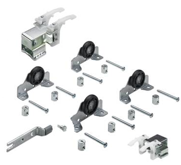 Loopdeelsets voor schuifdeursysteem Hettich TopLine 1 - voor 2 deuren - per set